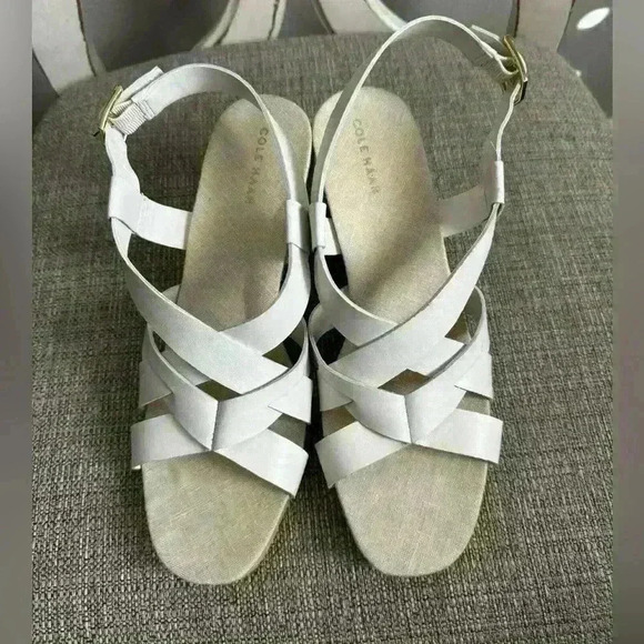 Cole Haan Crystal Wedge Sandal Size 8.5 - Picture 3 of 9